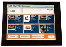 Picture of one of the kiosk's screens, click to see larger image