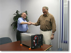 Peter Klein, President of KLN (left) with Ron Foreman, President of Dryzone Systems Inc.  Click to view larger image.